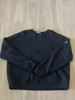 ALO Yoga Unisex Black Crewneck Sweatshirt - Patch Logo